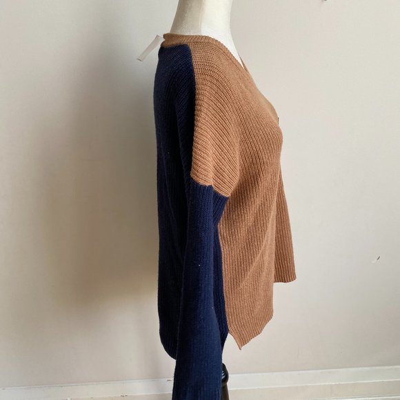 Madewell BNWT crew neck colorblock sweater pocket - Picture 4 of 10